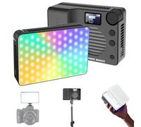 NEEWER BASICS BS40C - Luz de video magnética RGB completa para cámara, modo de impulso de 45 W, iluminación de panel LED pequeño 4800lx/0.5m CRI95+ 2500-10000K, 14 escenas 5000 mAh para trípode réflex
