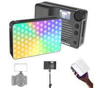 NEEWER BASICS BS40C - Luz de video magnética RGB completa para cámara, modo de impulso de 45 W, iluminación de panel LED pequeño 4800lx/0.5m CRI95+ 2500-10000K, 14 escenas 5000 mAh para trípode réflex