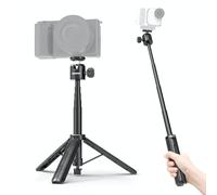 NEEWER Basics Extendable Selfie Stick Tripod,Soporte Portátil Metal Stand Empuñadura Asa Grip Compatible con Canon G7X Mark III Sony ZV-1 RX100 VII A6400 A6600 Nikon Camera Webcam para Vlogging,DT001