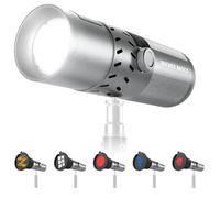 NEEWER BASICS FL20 - Linterna de fotografía RGB de 20 W con 4 colores/20 filtros Gobo, batería integrada de 49.95 Wh, 6300 K CRI95+, foco LED portátil para iluminación de estudio de grabación de video