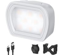 NEEWER Basics Luz Auxiliar Magnética Compatible con dji OSMO Pocket 3 Creator Combo, 1,3W Rechargeable Mini Luz LED Foco Relleno Plástico con Soportes Mejorados para Vlogs Grabación Selfies, M21 Gris