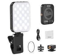 NEEWER Basics Luz Magnética Selfie Compatible con MagSafe iPhone, Clip on Luz Relleno Teléfono con Paño Limpieza para Videoconferencia Computadora Webcam Zoom Streaming Maquillaje Grabación, BL48B