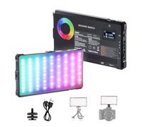 NEEWER Basics Luz Video RGB Foco Cámara, 8W 2700K-7500K Portátil Colores RGB Completos, 18 Escenas CRI97 4000mAh Recargable Panel LED Metal para Cámaras DSLR Trípode Grabación Video Streaming, SL90C