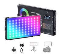 NEEWER Basics Luz Video RGB Foco Cámara, 9W 2700K-7500K Portátil Colores RGB Completos, 18 Escenas CRI97 4000mAh Recargable Panel LED Metal para Cámaras DSLR Trípode Grabación Video Streaming, SL90C