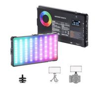 NEEWER Basics Luz Video RGB Foco Cámara, 9W 2700K-7500K Portátil Colores RGB Completos, 18 Escenas CRI97 4000mAh Recargable Panel LED Metal para Cámaras DSLR Trípode Grabación Video Streaming, SL90C
