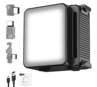 NEEWER Basics M20 - Luz LED magnética para cámara Compatible con dji OSMO Action 3, 4, 5 Pro, Jaula NEEWER AC009 Pro, Adaptador de expansión de 3 Accesorios, Accesorio de luz de Relleno de plástico