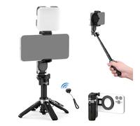 NEEWER Basics Magnetic Selfie Stick Tripod Compatible con Magsafe iPhone Samsung Android, Grip Soporte Móvil Portátil Escritorio Extensible con Remoto Desmontable para Grabación Video, PA985 Negro