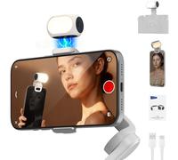 NEEWER Basics Magnética Luz Relleno Foco Selfie con Phone Clip/Zapata Fría Compatible con dji OSMO Mobile 7P 7 SE ZHIYUN Gimbal iPhone,CRI90+ 800mAh Small LED Iluminación Grabación Video Cámara,NL40B