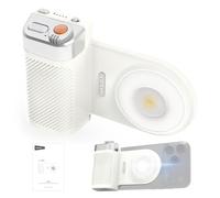 NEEWER Basics - Mango magnético para cámara de teléfono móvil con Flash Selfie 2 en 1, Compatible con iPhone MagSafe Android, Flash de 9 W, Relleno LED Bicolor de 3 W (CRI 97+), Soporte ergonómico