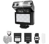 NEEWER Basics Mini Flash Cámara con 2W LED Video Foco Luz/GN10/0.5-3.5s Reciclaje/550 Flash/6500K±300K/800mAh Batería, Compatible con Canon Fujifilm Sony Nikon Ricoh DSLR Estándar Zapata Cámara, A10L