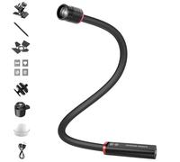 NEEWER Basics ML01 - Luz LED USB C para fotografía macro, 4 W, IP54, ángulo de haz ajustable, 1830 lux, CRI95, con 5 colores RGB, batería de 2500 mAh, zapata fría de cámara, abrazadera, accesorios