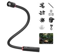 NEEWER Basics ML01 Luz LED USB C para Fotografía Macro, 4W IP54 Ángulo de Haz Ajustable y Flexible 1700LUX CRI95 Spotlight con 5 Colores RGB, 2500mAh Batería, Cold Shoe Cámara, Clamp,GOBO Accesorios