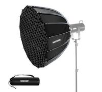 NEEWER Basics Softbox Parabólico con Montura Bowens, 35.4" Difusor/Rejilla/Bolsa Liberar Rápido, Compatible con Godox Compatible con Aputure 600d Iluminación Grabación Video Fotografía Estudio, NS38P
