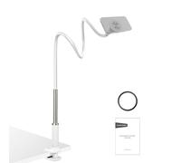 NEEWER Basics - Soporte magnético para teléfono móvil de Mesa Overhead a 360 ° con Brazo Flexible, Compatible con MagSafe iPhone Android Samsung para vídeo en Cama, PA151 Blanco