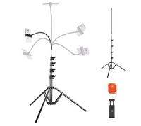 NEEWER Basics ST014 - Soporte de trípode para teléfono con Brazo Flexible y Patas Reversibles, Soporte de Abrazadera de Aluminio para Oficina, mesita de Noche, Smartphone, Compatible con iPhone