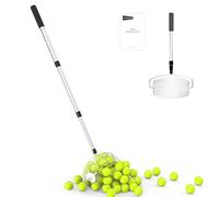 NEEWER Basics TB04S - Recolector de Pelotas de Tenis, no más agacharse, recogedor Ovalado de Giro rápido, 70 - 138 cm, recogedor telescópico para hasta 20 Pelotas de Tenis