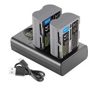 Neewer - Batería de Repuesto para Nikon EN-EL3e (2100 mAh, Incluye Cargador Dual USB con Pantalla LCD, Compatible con cámaras réflex Digitales, Nikon D50, D70, D70s, D80, D90, D100, D200, D300, D300s