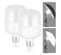 NEEWER Bombillas LED E27 de 35 W, 2 Paquetes 3450 lúmenes/5700 K/CRI 93+/15000h Vida útil Video Bombillas Brillantes, Silencioso/Sin Parpadeo/No Regulable Equivalente Incandescente de 350 W