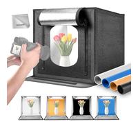 NEEWER Box Studio Photo Light Mejorada, 60 x 60 cm, antirreflejo, telones de Fondo 4 Colores, paño de Limpieza, 160 LED 5600 K CRI97+, Mini Cabina de Fotos Plegable para fotografía de Joyas, LP60