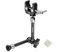 NEEWER Brazo mágico de 9,8"/25 cm con Super Abrazadera y paño de Limpieza, Rosca de 1/4" y 3/8" para Flash/luz LED/micrófono/Monitor de cámara DSLR Compatible con Jaula de cámara SmallRig, Carga