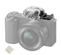 NEEWER CA133 - Paraviento Negro Compatible con Sony ZV-1F ZV-E10 ZV-1 ZV-E1 ZV1 II Vlog Camera, antiviento Peludo para micrófono con Accesorios, Adaptador de Trineo y paño de Limpieza