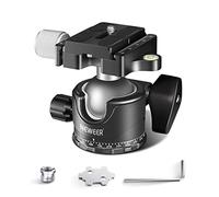 NEEWER Cabeza de Bola de Perfil Bajo para Trípode de Cámara, 36mm Cabeza de Bola Panorámica de Metal Compatible con 1/4" Placa de Liberación Rápida Arca para Monopié Slider DSLR,MAX Carga: 15kg, GM36