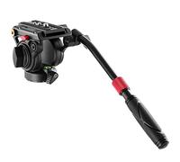 NEEWER Cabeza Fluida para Trípode de Vídeo con Placa de Liberación Rápida Compatible con Manfrotto,Mango Telescópico y Base Escalada Panorámica (⌀55mm), Carga Máxima 13.2lb/6kg, Resistente DSLR, GM001