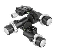 NEEWER Cabeza Trípode Engranajes 3 Ejes, 3 Vías Cámara Fluida Amortiguada Ajuste Micro, Placas Liberación Rápida Arca, Nivel Burbuja Accesorios fotografía, Carga Máx: 13,2lb/6kg, TH17
