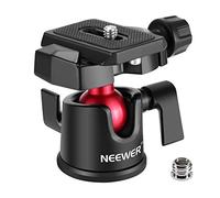 Neewer Cabezal de Bola de Trípode para Cámara Vídeo,Rotación de 360 grados con Placa de Zapata Rápida 0,6cm y Nivel de Burbuja para Cámara Réflex Digital,Videocámara,carga hasta 5kg