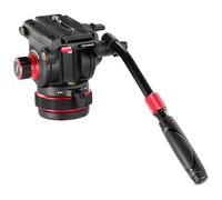 NEEWER Cabezal Fluido para Trípode de Video Resistente con Amortiguación, Placa de Liberación Rápida, Compatible con dji RS Gimbals, Mango Ajustable, Base de ⌀75mm, Carga Máxima 10kg, GM006