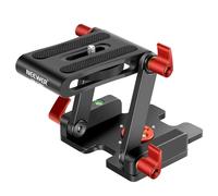 Neewer Actualizado Z-Flex Cabezal Inclinación Trípode Tipo Z con 4 Perillas Ajuste/Fijación, Placa Liberación Rápida y Nivel Burbuja para Cámaras Trípode/DSLR/Control Deslizante