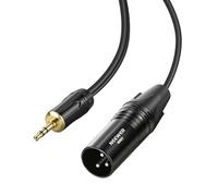 NEEWER Cable de audio de 3,5 mm a XLR, macho a macho con conector TRS AUX 1/8" para teléfono, tableta, portátil, grabadora de voz, reproductor de MP3, mezclador, altavoz preamplificador, no para Mic
