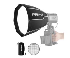 NEEWER Caja de luz Octogonal de 30 cm con Soporte NEEWER, Mini Caja de luz de Montaje rápido Plegable rápida con difusores/Rejilla de Panal/Bolsa para MS60 MS60B MS60C MS150B LED Video Studio Light,