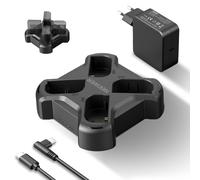 NEEWER Cámara Cargador Batería USB 4 Canales para LP-E6/LP-E6N/LP-E6NH/LP-E6P, Compatible con Canon EOS R5 Mark II 6D Mark II 5D Mark III 5D Mark IV, PD 45W Carga Rápida con PD 45W Cargador, NW-P4