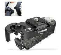 NEEWER Camera Backpack Clip Mount con Placa QR Cuadrada, Cierre Seguridad Mejorado, Strap Belt Clamp Acero Liberación Rápida Compatible con PD QR Sistema Canon Nikon Sony DSLRs, MAX Carga 22lb, GP67