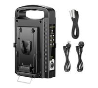 Neewer - Cargador de Doble Canal de batería V-Mount/V Lock con CC 16,5 V de alimentación, Compatible con Todas Las Placas V-Mount (batería no incluida)