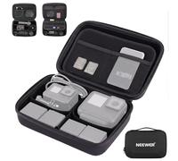 NEEWER Carrying Case para Action Camera & Accessories,Splashproof Bolsa Estuche Protectora con Divisores DIY & Bolsillos Malla,Compatible con GoPro dji Osmo 360 Action 5 Pro Pocket 3 NEEWER Lens,PB27