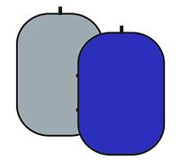 NEEWER Chromakey - Fondo Plegable y Reversible 2 en 1 para fotografía, Juegos y Streaming en Vivo, 5 x 6,6 y 1,5 m x 2 m (Azul/Gris)
