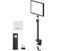 NEEWER Clave de transmisión de 25 W y 12.9 Pulgadas con Soporte de Escritorio/Control Remoto de 2.4 G/transmisor USB, Control de aplicación PC/Mac, luz de Panel de Video Regulable con 2300Lux 2900K