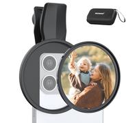 NEEWER Filtro de Niebla Negro con Clip de 67 mm Compatible con iPhone, difusión Negra 1/4 Lente de cámara de teléfono, Kit de Accesorios de fotografía Compatible con iPhone 16 15 Pro MAX Plus 16e 14