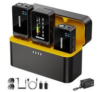 NEEWER CM26 Pro AI Micrófono Inalámbrico Compatible con iPhone Android Phone Camera PC, Lavalier Lapel Mic Cancelación Ruido DSP/MCU Mute Gain Corte Bajo 48KHz/24Bit 88dB SNR 50H Batería 100m Rango