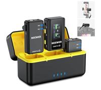 NEEWER CM28 Pro Micrófono Solapa Lavalier Inalámbrico con Estuche Carga 48KHz Audio Sin Comprimir 16 bits Cancelar Ruido Almacenar 4GB Grabación 9 Horas Compatible con iPhone iPad Android Cámara PC