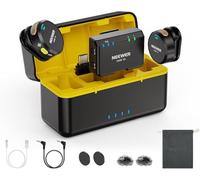 NEEWER CM29 Mini Micrófono Inalámbrico, 48KHz/24Bit Cancelación Ruido Clip On Lav Mic, 25H Battery, 150m Alcance, Compatible con iPhone iPad Android dji Insta360 Camera PC Mac(1RX+2TX+ Estuche Carga)