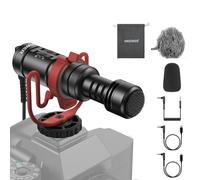 NEEWER Conectar & Usar Micrófono Vlog para Cámara DSLR, Compatible con iPhone Mac Android Teléfono Tableta Portátil PC, 20-20 KHz Mini Mic Supercardioide con Dos OTG para Grabación Streaming, VM11