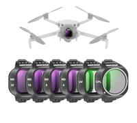 NEEWER CPL ND Filter Set Compatible con dji Mini 5 Pro Drone Camera(CPL/UV/ND4/ND8/ND16/ND32), Snap On Circular Polarizing Polarizer Polarizador Densidad Neutra Objetivos Filtro Accesorios, 6 Pack