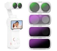 NEEWER CPL+ND Juego de Filtros Compatible con Insta360 Luna Ultra Únicamente, Polarizador Circular Densidad Neutra (ND16+ND64+ND256) Cámaras Acción Polarizador Accesorios Fotográficos, FL-L04, Blanco