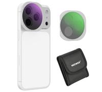 NEEWER CPL + Variable ND Filtro Solo Compatible con iPhone 17 Pro, Polarizador Circular Magnético Ajustable con Densidad Neutra(ND2-32) Accesorio Fotografiá con Placa Trasera Adhesiva, Plateado, FH-15