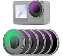 NEEWER CPL y ND Filtros Set para Action 5 Pro/4 (Paquete de 6), CPL+ND8+ND16+ND32+ND64+ND1000 Filtros Accesorios Cámara Acción Vidrio Optico HD Multicapa Compatible con dji Osmo Action 5 Pro/4,FL-A13