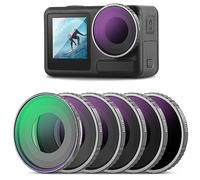 NEEWER CPL y ND Filtros Set para Action 5 Pro/4 (Paquete de 6), CPL+ND8+ND16+ND32+ND64+ND1000 Filtros Accesorios Cámara Acción Vidrio Optico HD Multicapa Compatible con dji Osmo Action 5 Pro/4,FL-A13