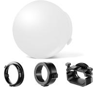 Neewer Cúpula de difusión CRS6 Softbox con 3 Anillos adaptadores, Compatible con Godox V1 Z1 Z2 Flash de Cabeza Redonda y Speedlite Z760 y más, Soporte para luz de Video MS60B MS60C MS150B